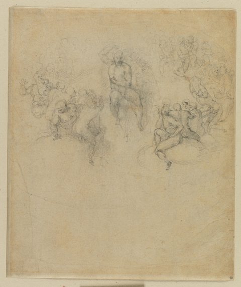 Étude pour Le Jugement dernier - Michelangelo di LODOVICO BUONARROTI SIMONI, dit MICHELANGELO