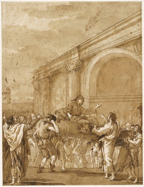 La Résurrection du fils de la veuve de Naïm - Giovanni Domenico TIEPOLO 