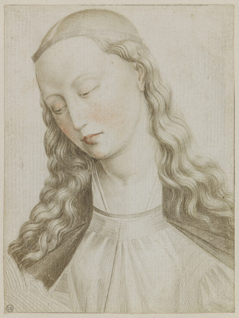 Tête de la Vierge - Auteur(e) non identifié(e) ; d'après Dirk BOUTS, dit BOUTS le Vieux