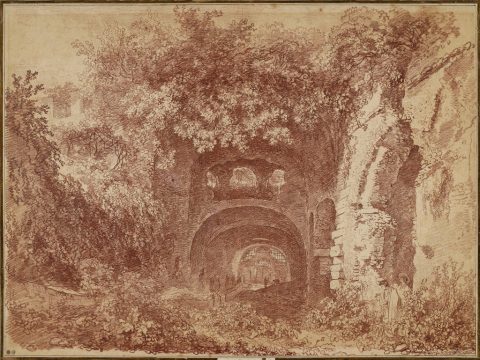 Vue intérieure de la Villa de Mécène à Tivoli - Jean Honoré FRAGONARD