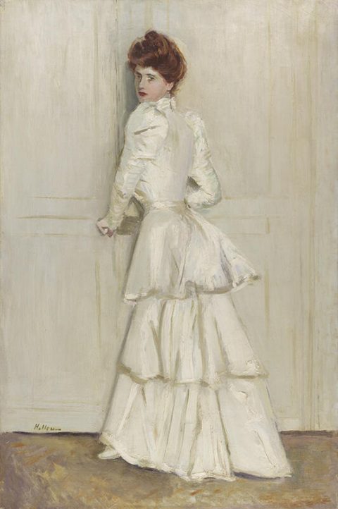 Alice Helleu en robe blanche - Paul HELLEU