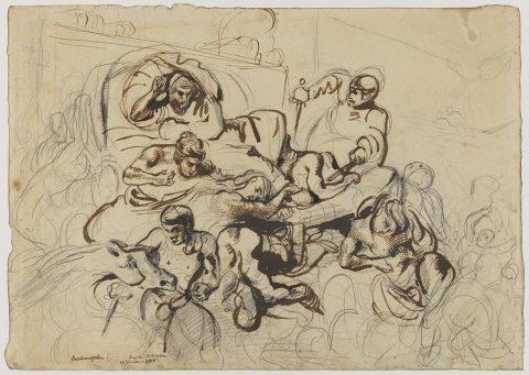 Étude d'ensemble pour La Mort de Sardanapale - Eugène DELACROIX