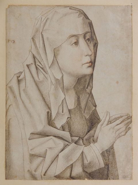 Étude de Vierge les mains jointes - Auteur(e) non identifié(e) ; suiveur de Rogier van der WEYDEN