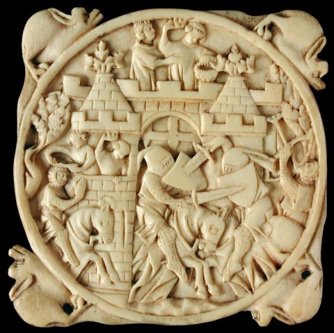 Valve de miroir : L’Attaque du château d’Amour - Auteur(e) non identifié(e)