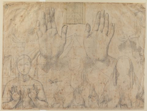 Étude pour "La Vierge couronnée" - Jean Auguste Dominique INGRES