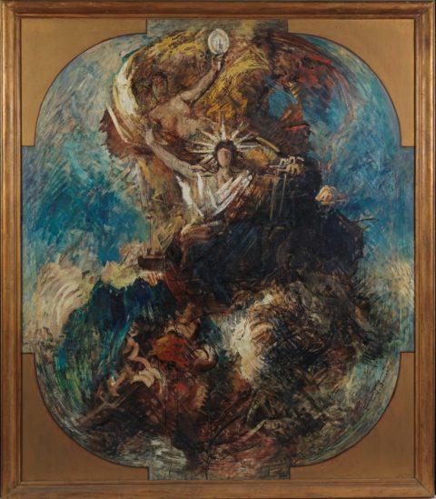 Étude pour La Justice éclairant la Vérité et protégeant l’Innocence contre le Mensonge et la Calomnie - Léon BONNAT