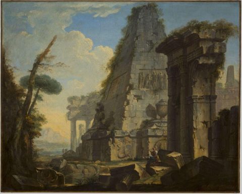 Paysage de fantaisie avec des ruines - Jean-Nicolas SERVANDONI