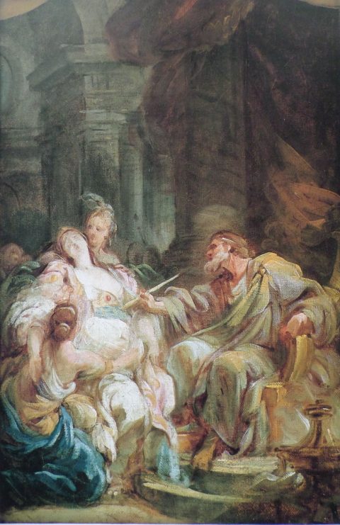 Étude pour L'Évanouissement d'Esther - Jean-Simon BERTHÉLEMY