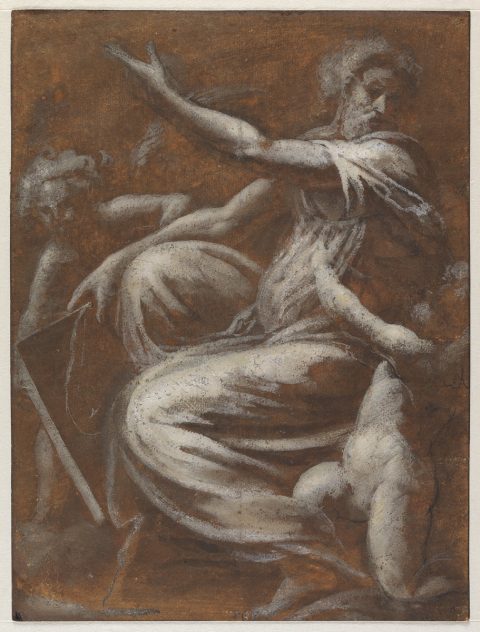 Prophète assis et deux anges - Bartolomeo RAMENGHI, dit BAGNACAVALLO