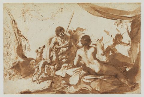 Vénus et Adonis - Gian Francesco BARBIERI, dit GUERCHIN, dit IL GUERCINO