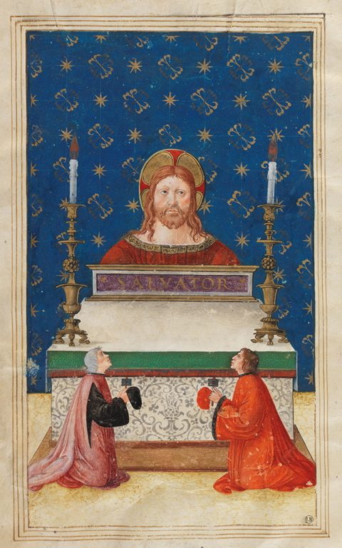 Le Christ en buste entouré de deux prélats - Auteur(e) non identifié(e)