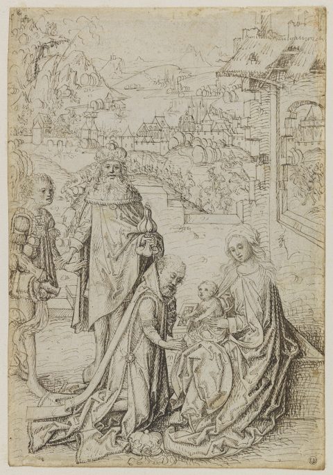 Adoration des Mages ; Adoration des Mages (verso) - Auteur(e) non identifié(e)