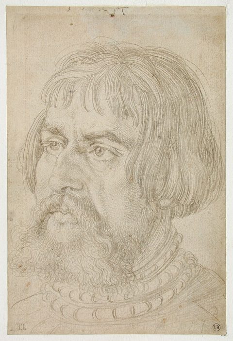 Portrait de Lucas Cranach l’Ancien ; Homme couché (verso) - Albrecht DÜRER