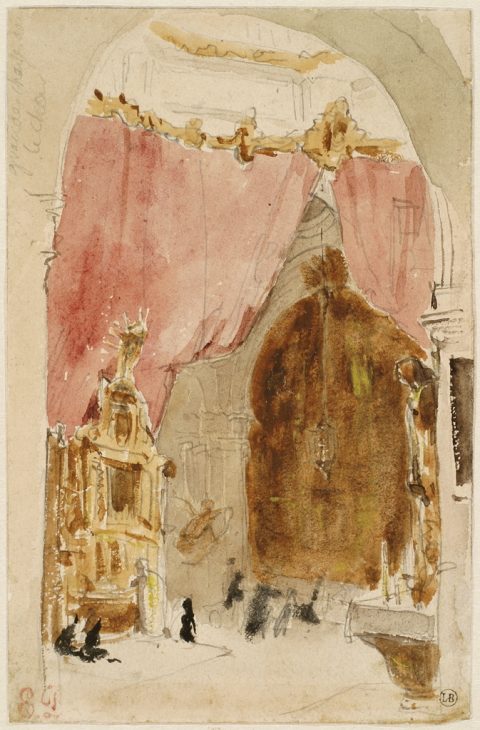 Intérieur de la chapelle du Tabernacle de l'église San Francisco de Cadix - Eugène DELACROIX