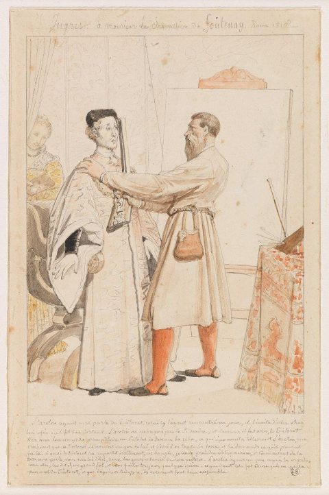 L’Arétin et le Tintoret - Jean Auguste Dominique INGRES