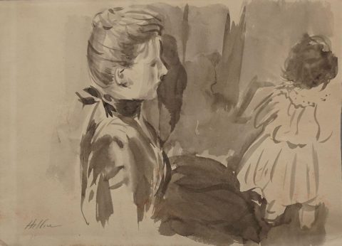 Alice Helleu et sa fille - Paul HELLEU