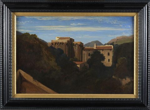 Vue de l’église Saint-Léger, à Royat - Théodore CARUELLE D’ALIGNY