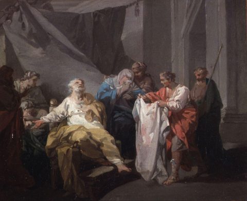 Jacob recevant la tunique ensanglantée de Joseph (esquisse) - Simon JULIEN