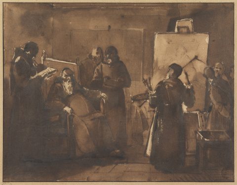 Jeune moine peignant - François Marius GRANET