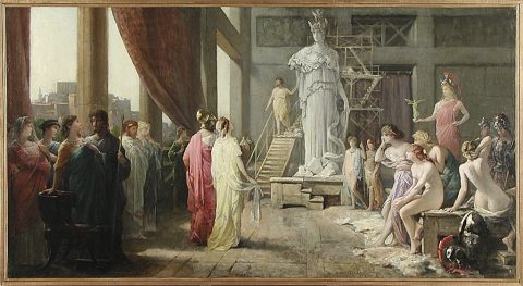 Pèriclès visitant l'atelier de Phidias - Hector LEROUX