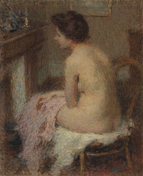 Femme se chauffant - Ernest LAURENT