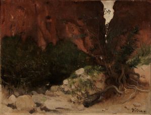 Paysage de rochers à Pétra ; © Bayonne, musée Bonnat-Helleu / cliché A. Vaquero