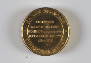 Salon de 1861, médaille de 2e classe "peinture" attribuée à M. Bonnat ; © Bayonne, musée Bonnat-Helleu / cliché A. Vaquero