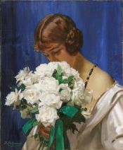 Portrait de Valentine Adrienne Etcheverry dite La femme aux roses ; © Bayonne, musée Bonnat-Helleu / cliché A. Vaquero