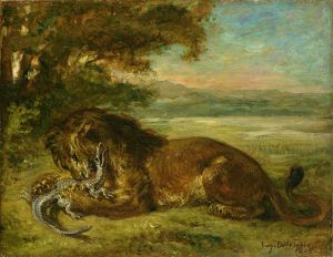 Lion et alligator ; © Hamburger Kunsthalle