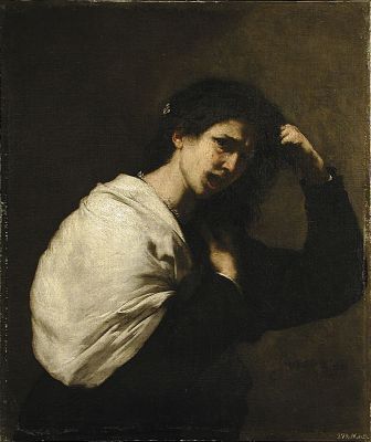 Femme désespérée, s'arrachant les cheveux ; © Bayonne, musée Bonnat-Helleu / cliché A. Vaquero
