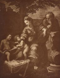 Adolphe Braun, sans titre (d'après "La Sainte famille sous un chêne", Raphaël).