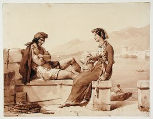 Napolitain et Napolitaine sur un môle ; © Bayonne, musée Bonnat-Helleu / cliché A. Vaquero