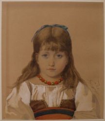 Portrait de petite fille, en buste ; © Bayonne, musée Bonnat-Helleu / cliché A. Vaquero