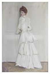 P.-C. Helleu, "Madame Helleu en robe blanche" ; © Bayonne, musée Bonnat-Helleu / tous droits réservés